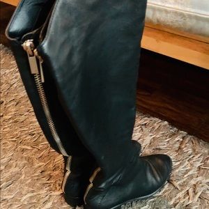 Italian leather over the knee boots